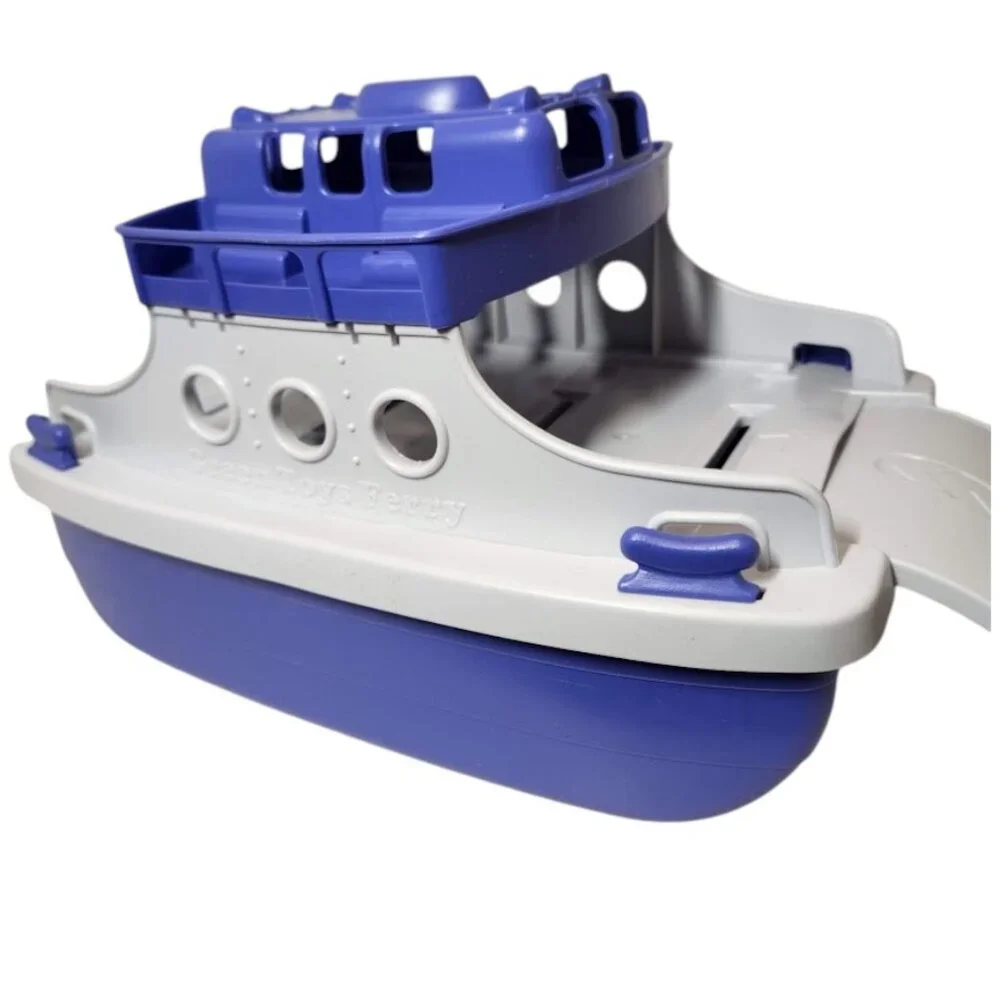NEW Green Toys Ferry Boat Bath Tub Toys Water Toy with Cars Purple White Toy NEW